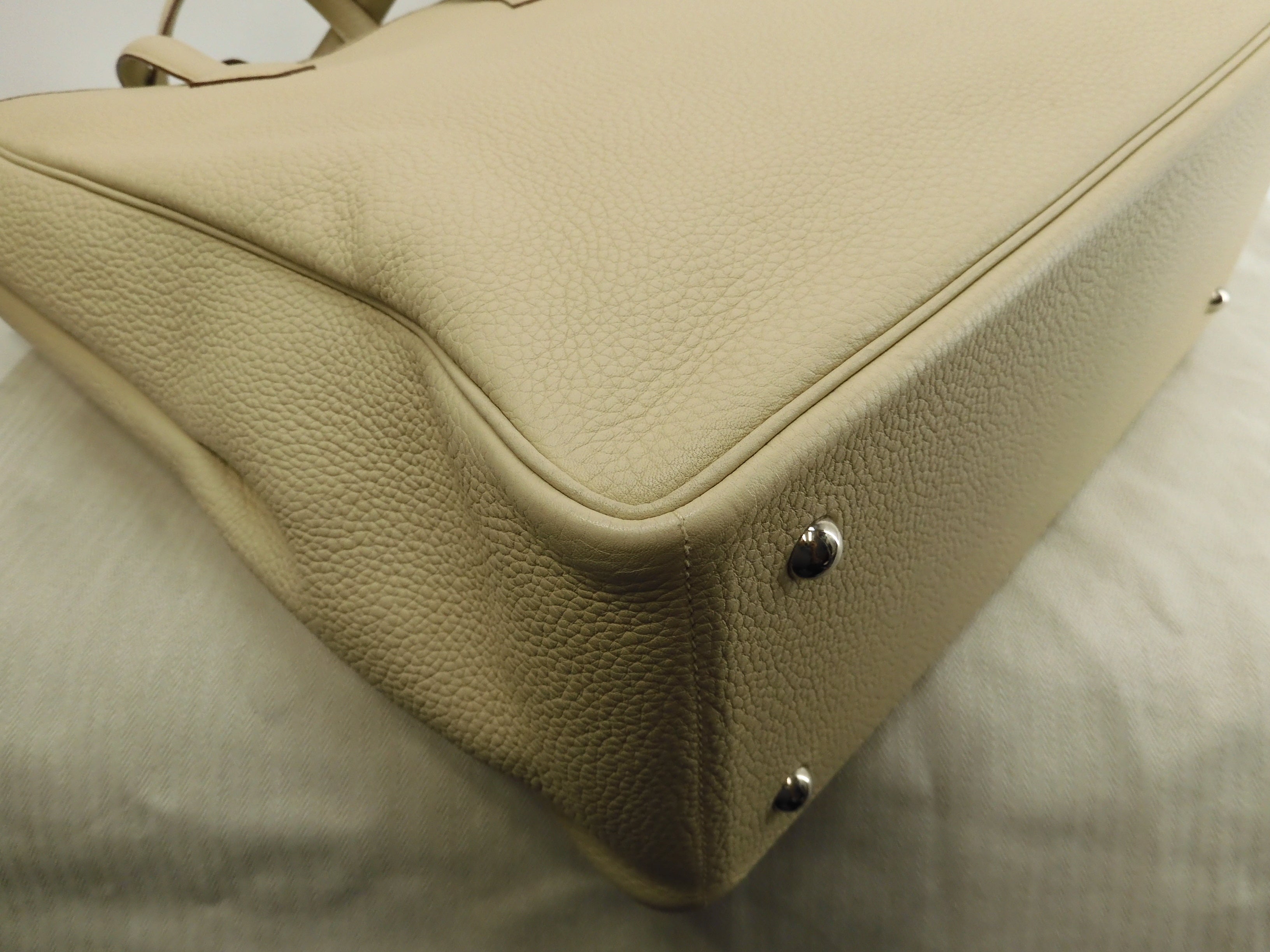 Hermès Victoria Cabas 35 Togo Parchemin Borsa tote da uomo Nuova di zecca@□K 8