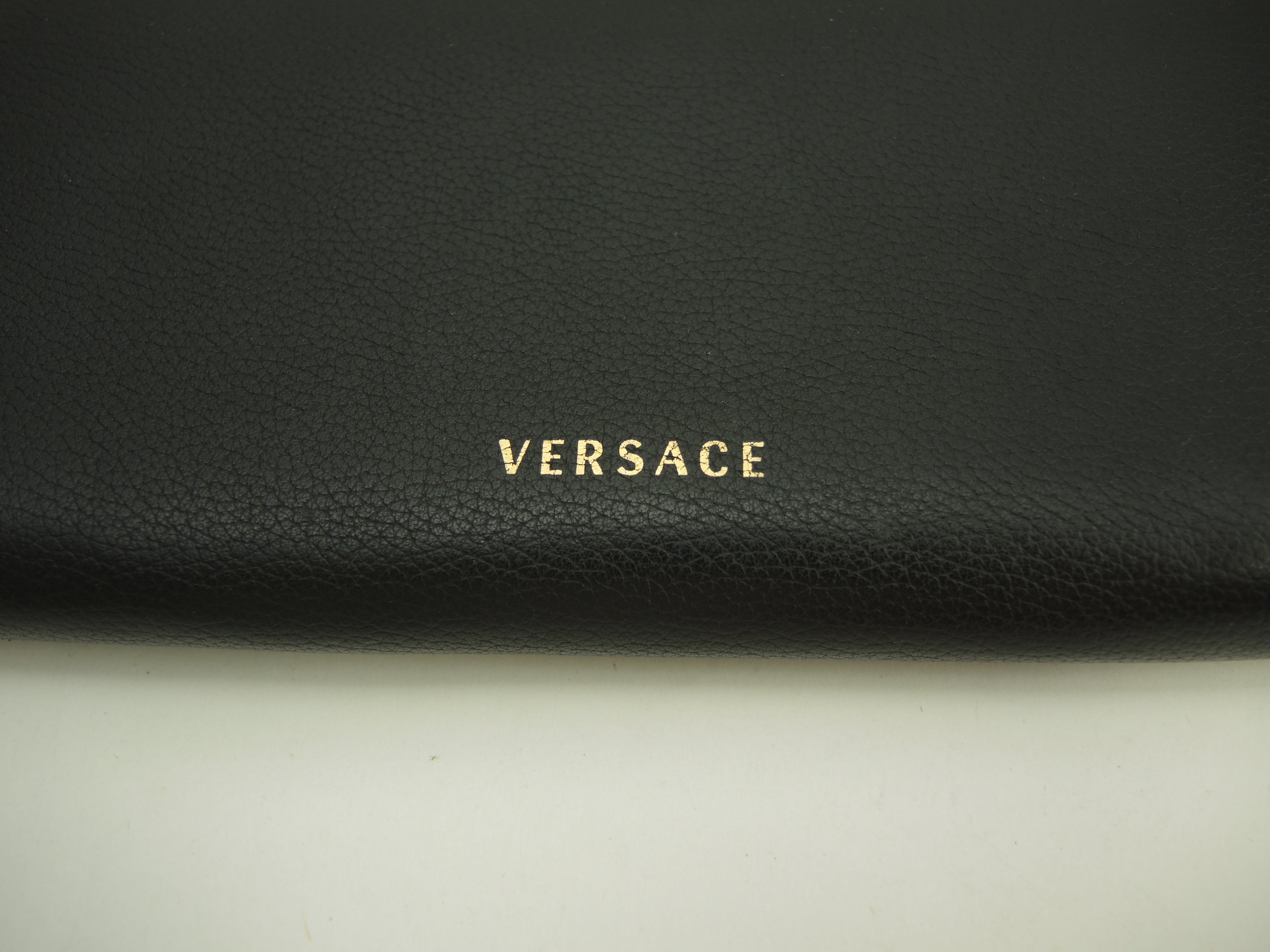 Versace Portafoglio lungo Medusa in pelle nera con cerniera, condizioni eccellenti @ 9