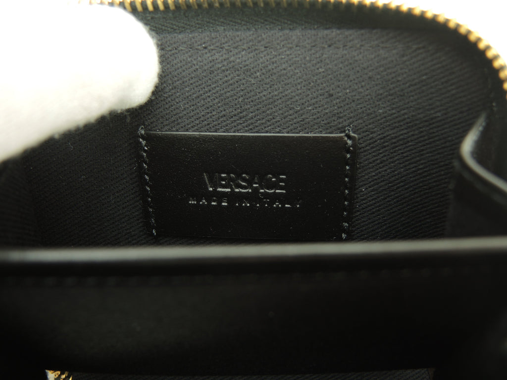 Portamonete Versace La Greca Signature verde nero portafoglio nuovo@ 1