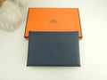 Hermès Calvi Duo Epsom blu navy portafoglio compatto mini nuovo di zecca@B