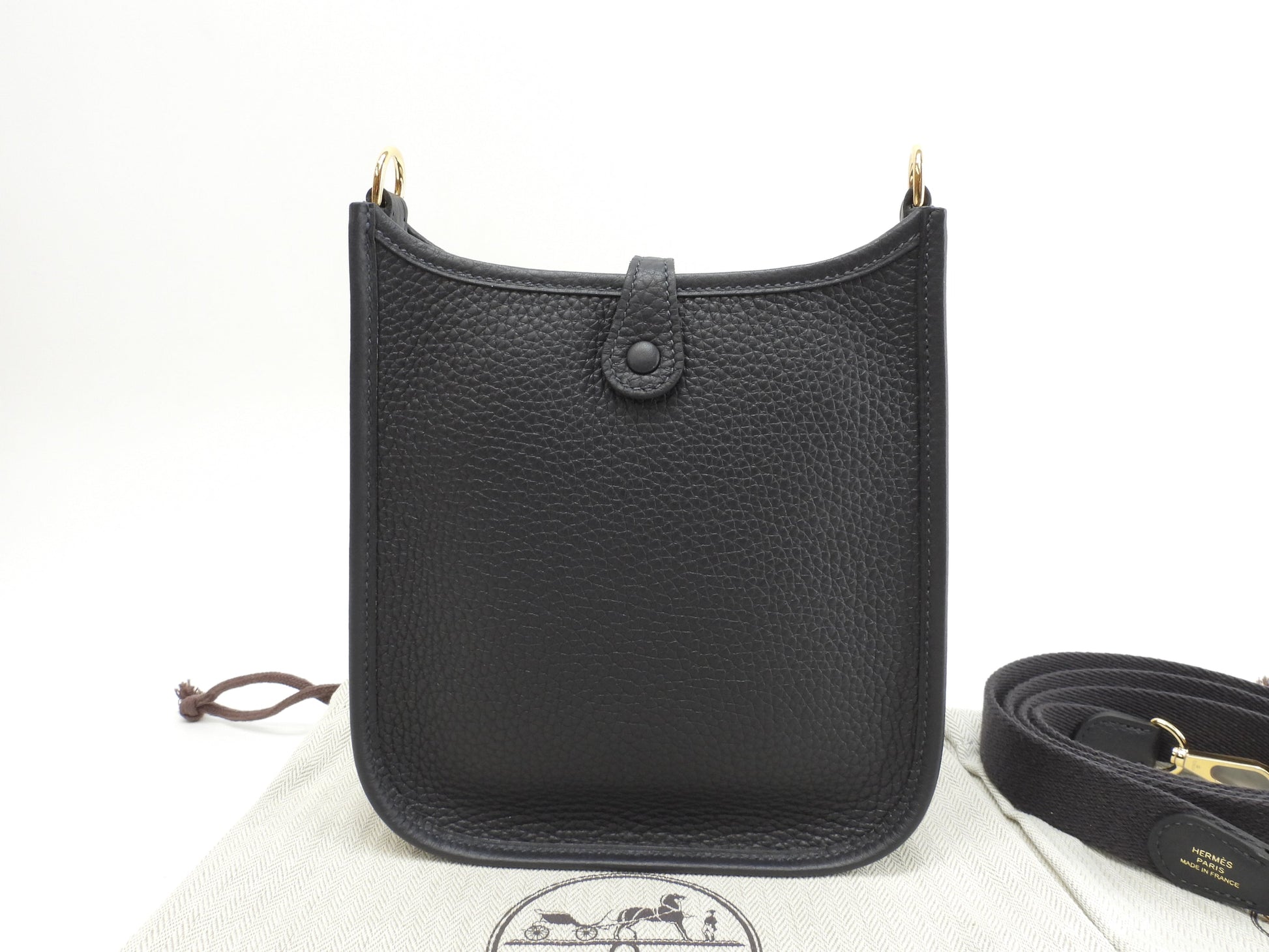 エルメス エヴリンTPM トリヨンクレマンス 紺 ポシェットバッグ ゴールド金具 新品@W 3