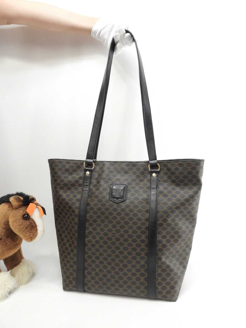 Borsa a tracolla Celine Macadam Triomphe nera Shopping Bag in ottime condizioni2@MC98/2 2