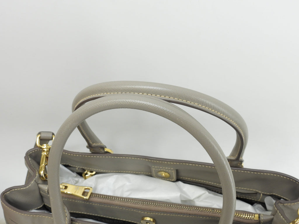 Prada Borsa Tote Galleria MM Saffiano Grigia con Tracolla @58/Q173