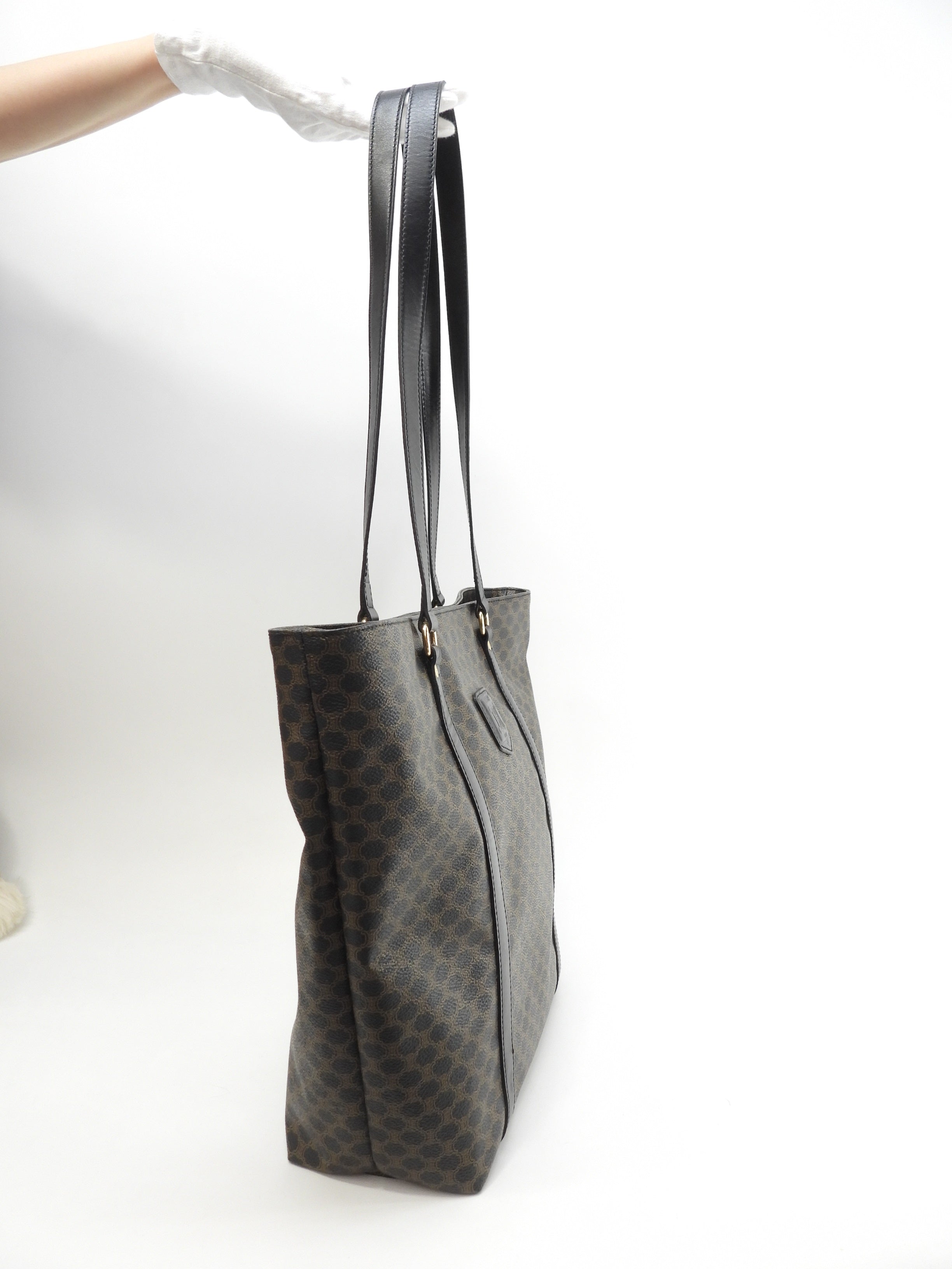 Borsa a tracolla Celine Macadam Triomphe nera Shopping Bag in ottime condizioni2@MC98/2 2