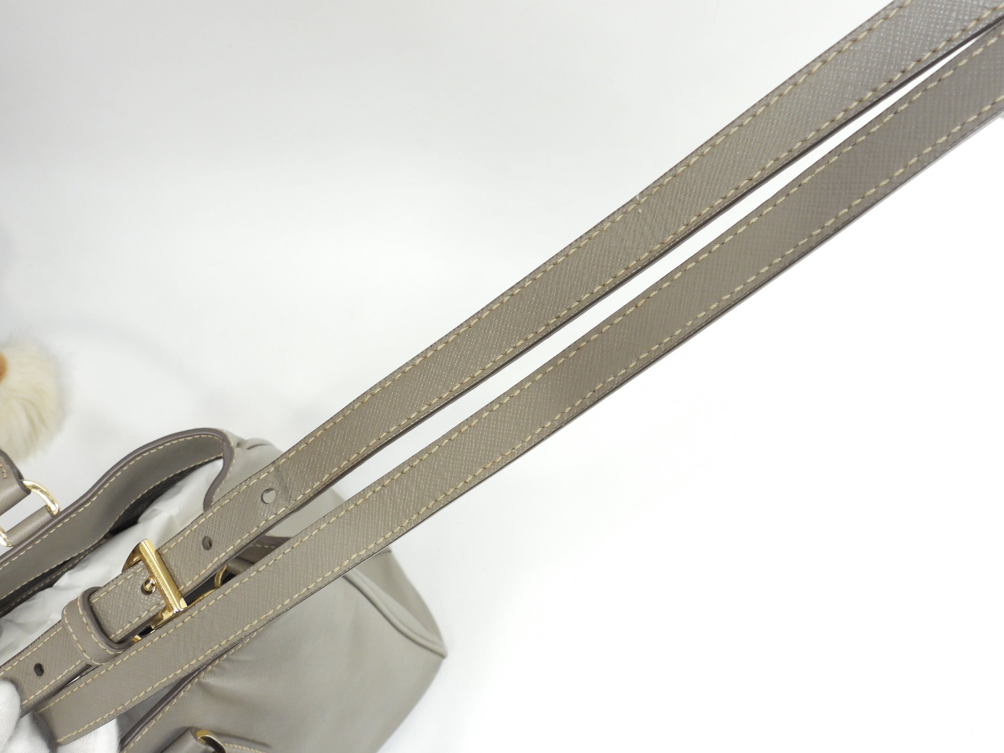 Prada Borsa Tote Galleria MM Saffiano Grigia con Tracolla @58/Q173