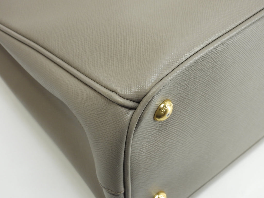 Prada Borsa Tote Galleria MM Saffiano Grigia con Tracolla @58/Q173