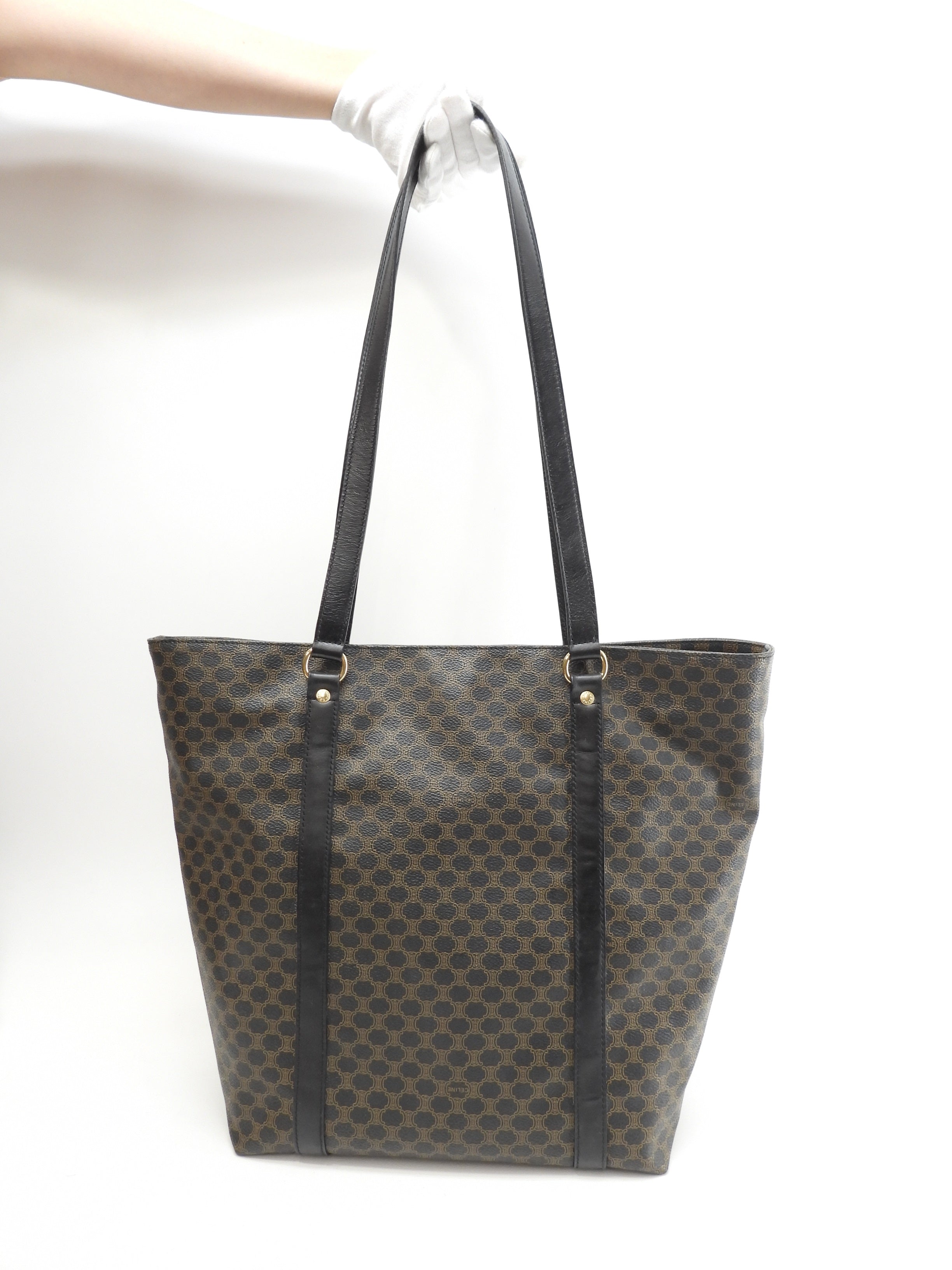 Borsa a tracolla Celine Macadam Triomphe nera Shopping Bag in ottime condizioni2@MC98/2 2