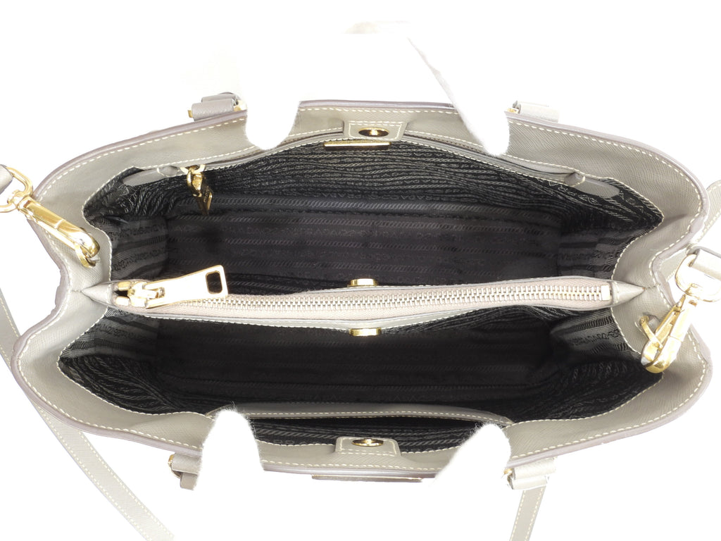 Prada Borsa Tote Galleria MM Saffiano Grigia con Tracolla @58/Q173