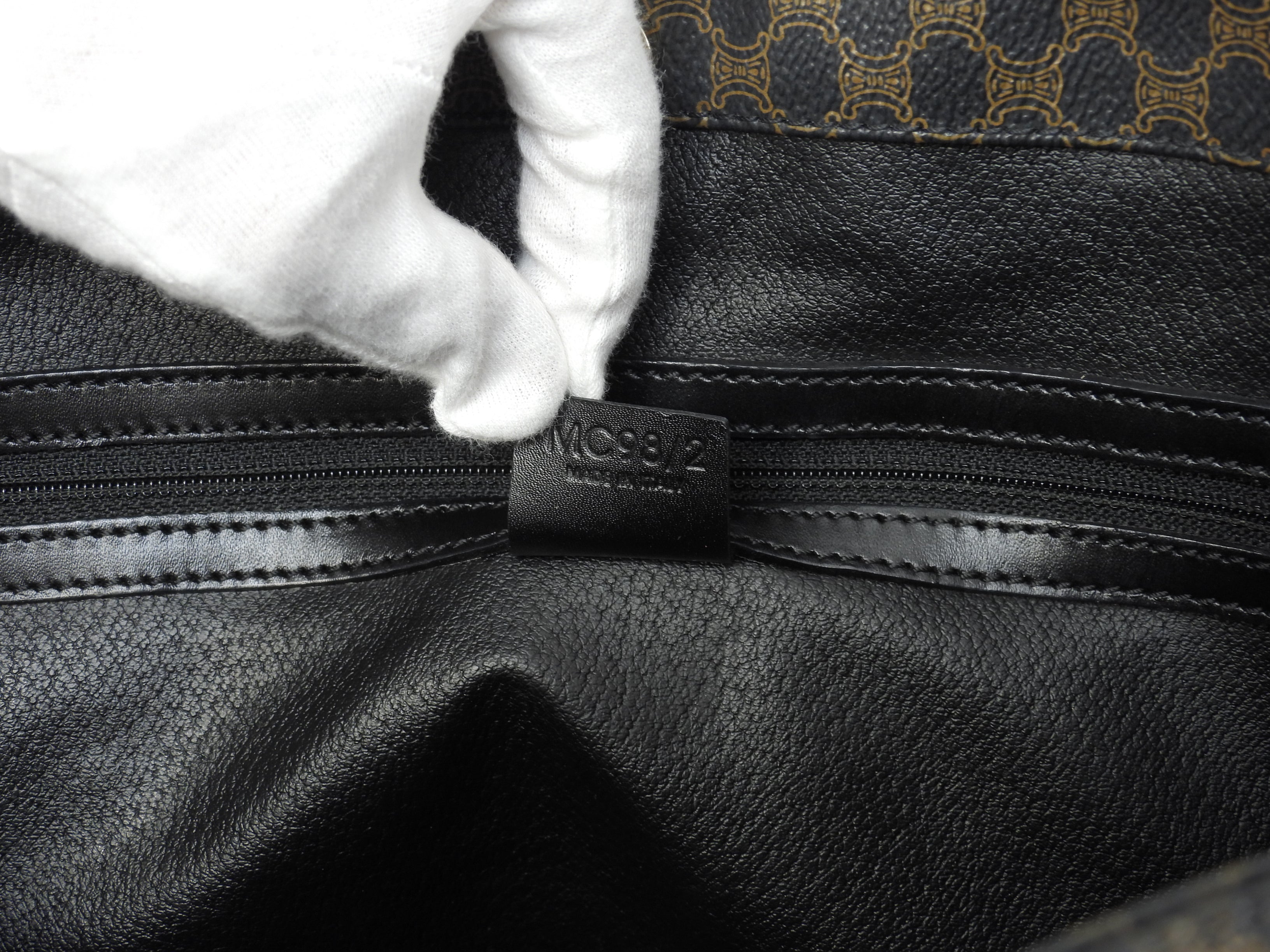 Borsa a tracolla Celine Macadam Triomphe nera Shopping Bag in ottime condizioni2@MC98/2 2