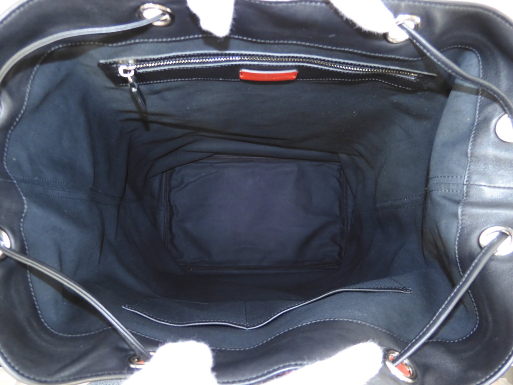Valentino borsa tote da uomo VLTN in pelle nera con tracolla, come nuova @ 10