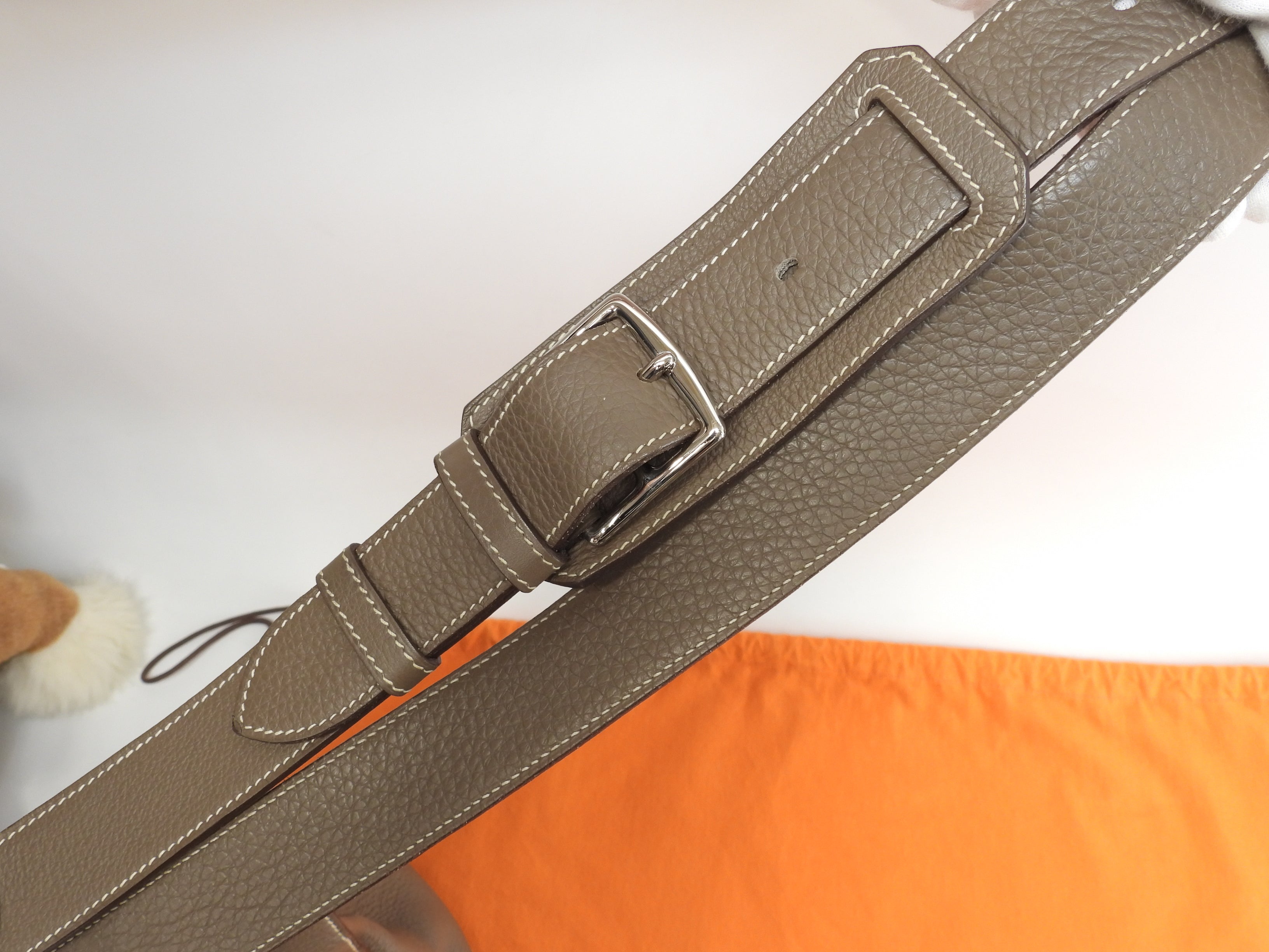 Hermes Gypsiere 37 in Taurillon Clemence, colore Etoupe, borsa a tracolla, cross-body, in ottime condizioni, @□N 4