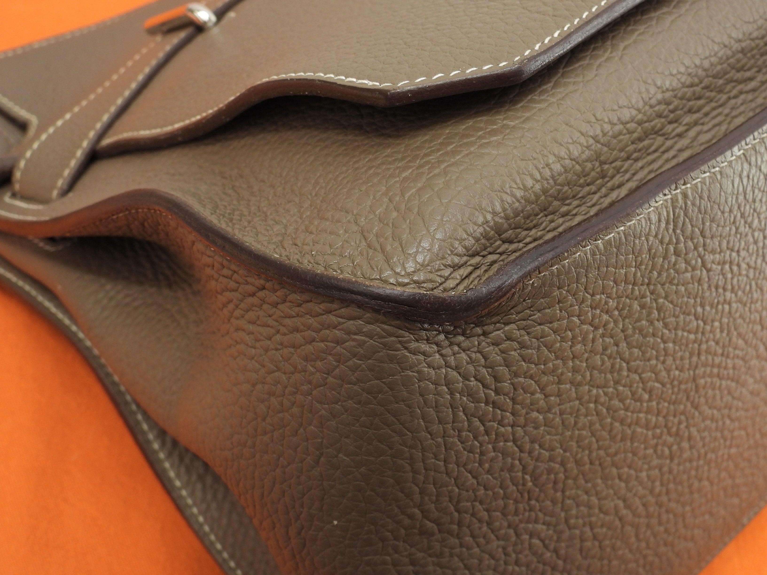 Hermes Gypsiere 37 in Taurillon Clemence, colore Etoupe, borsa a tracolla, cross-body, in ottime condizioni, @□N 4