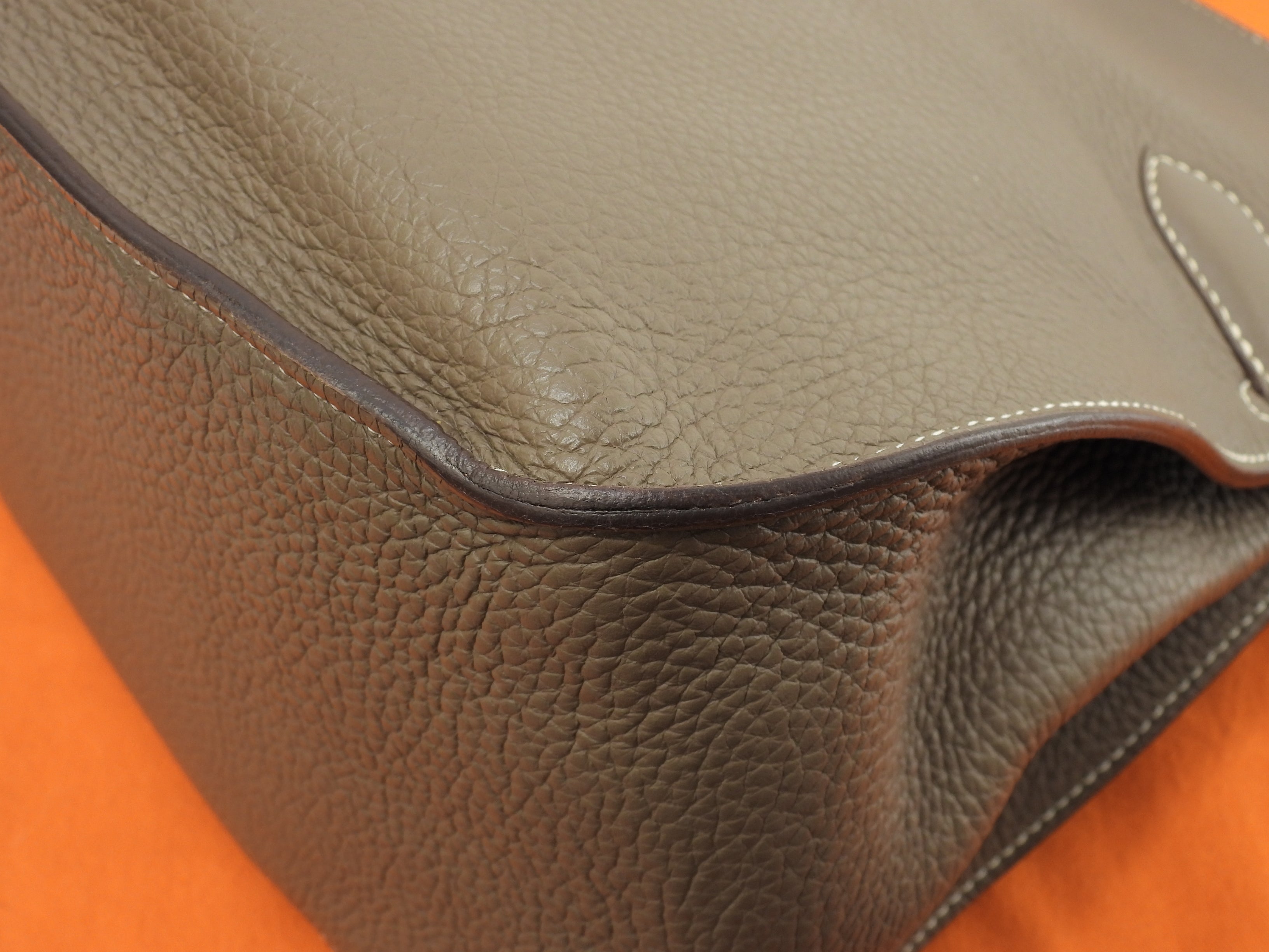 Hermes Gypsiere 37 in Taurillon Clemence, colore Etoupe, borsa a tracolla, cross-body, in ottime condizioni, @□N 4