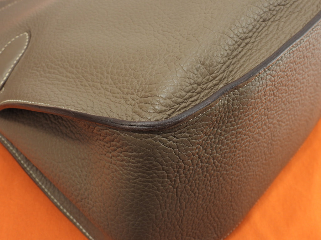 Hermes Gypsiere 37 in Taurillon Clemence, colore Etoupe, borsa a tracolla, cross-body, in ottime condizioni, @□N 4