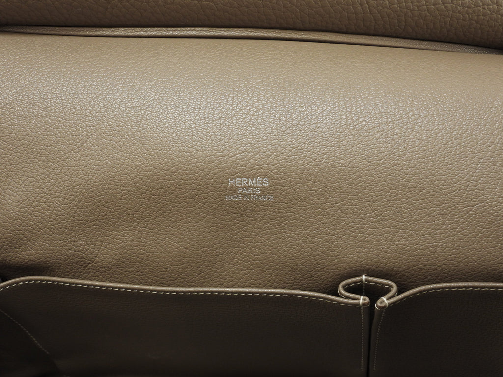Hermes Gypsiere 37 in Taurillon Clemence, colore Etoupe, borsa a tracolla, cross-body, in ottime condizioni, @□N 4