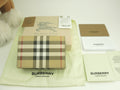 Burberry Mini portafoglio a scacchi in PVC/pelle Portafoglio a 3 ante Piccolo portafoglio Inutilizzato@MDTITSIC70CHI