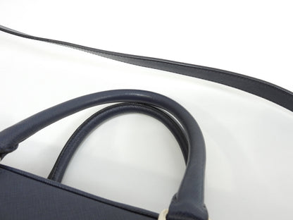 Cartella Prada con tracolla Saffiano blu borsa documenti astuccio documenti, ottime condizioni@7/R164