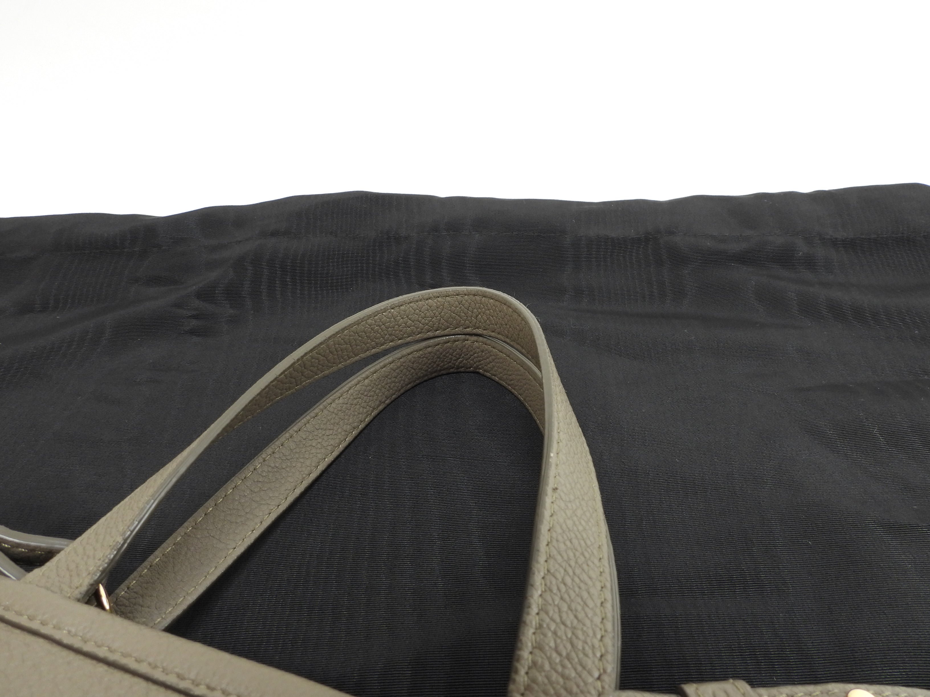 Celine Folded Cabas Small pelle grigio mini tote bag borsa a mano@S-SL-4280