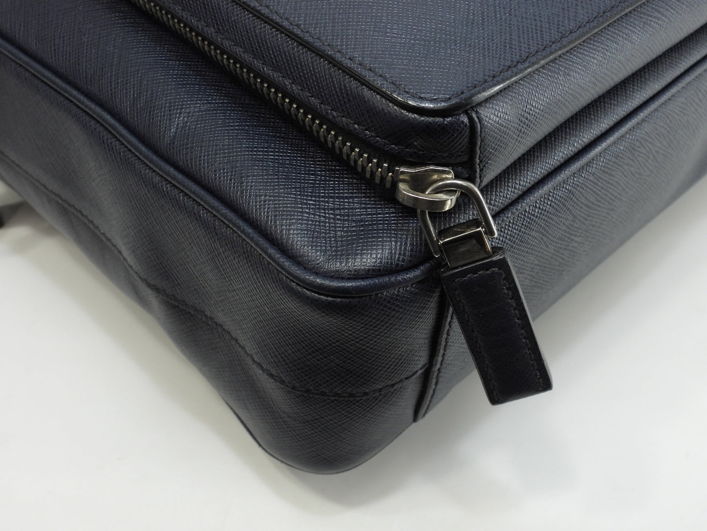 Cartella Prada con tracolla Saffiano blu borsa documenti astuccio documenti, ottime condizioni@7/R164