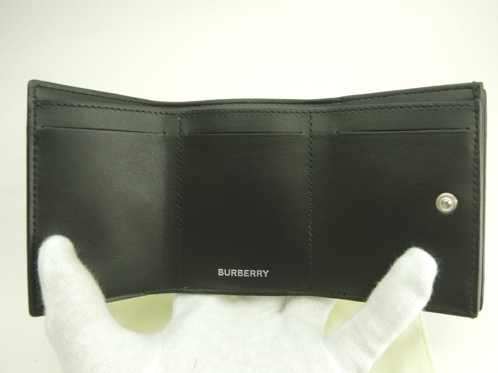 Burberry Mini portafoglio a scacchi in PVC/pelle Portafoglio a 3 ante Piccolo portafoglio Inutilizzato@MDTITSIC70CHI