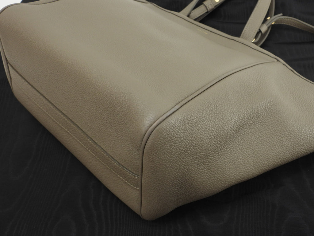 Celine Folded Cabas Small pelle grigio mini tote bag borsa a mano@S-SL-4280
