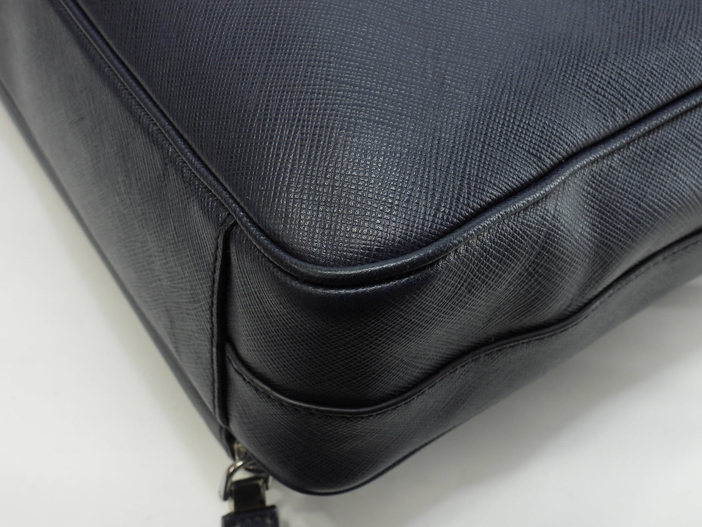 Cartella Prada con tracolla Saffiano blu borsa documenti astuccio documenti, ottime condizioni@7/R164