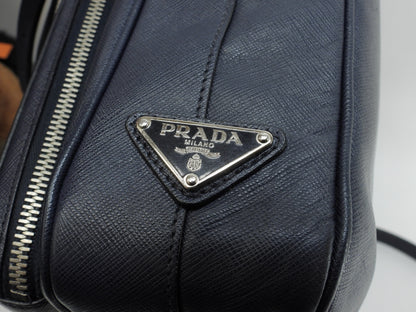 Cartella Prada con tracolla Saffiano blu borsa documenti astuccio documenti, ottime condizioni@7/R164
