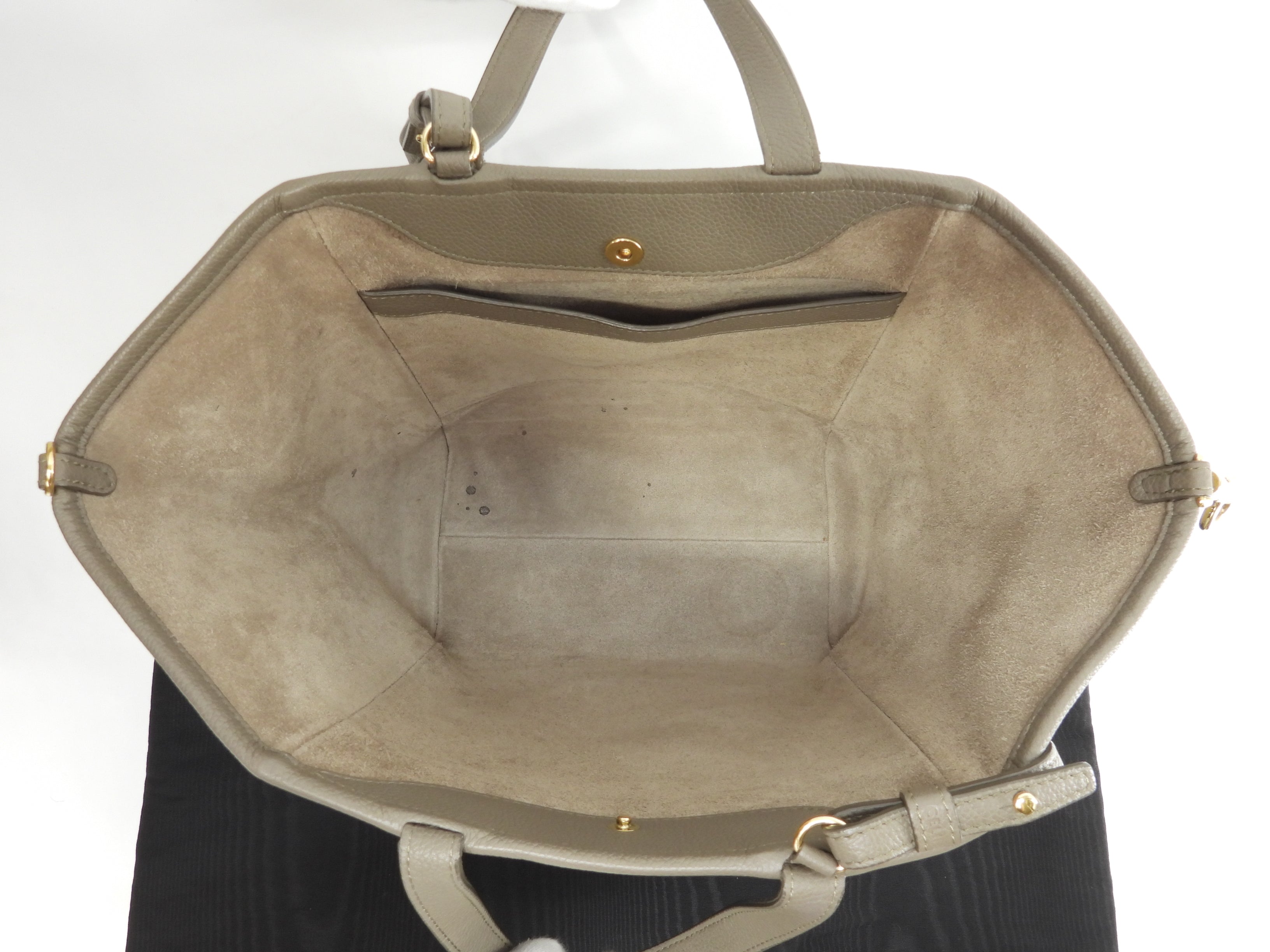 Celine Folded Cabas Small pelle grigio mini tote bag borsa a mano@S-SL-4280