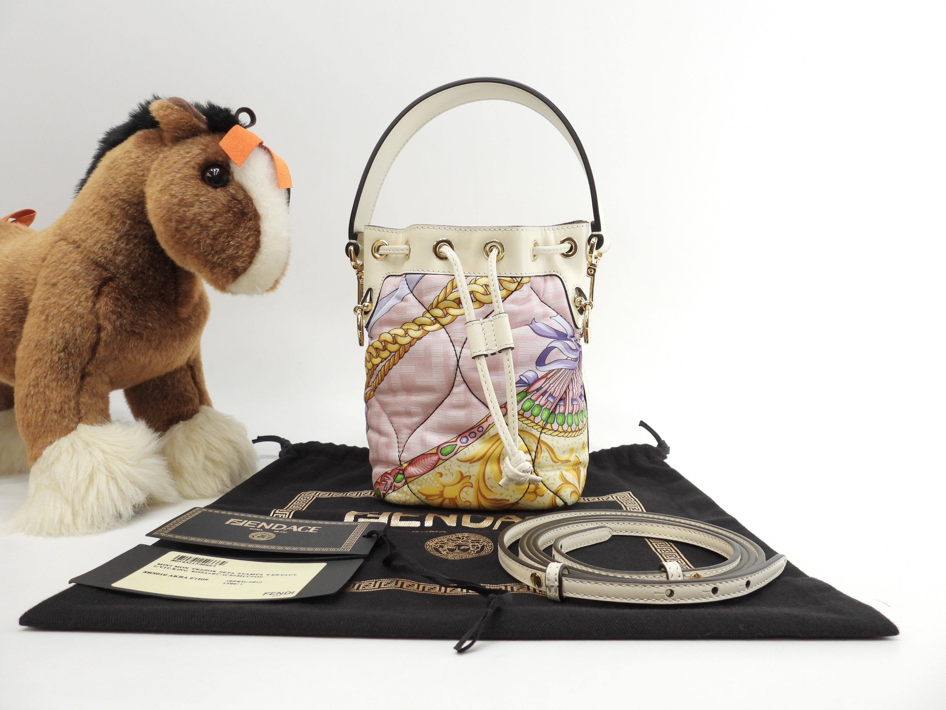 FENDI Borsa a mano Mon Tresor Fendace Pochette Mai usata@ 6