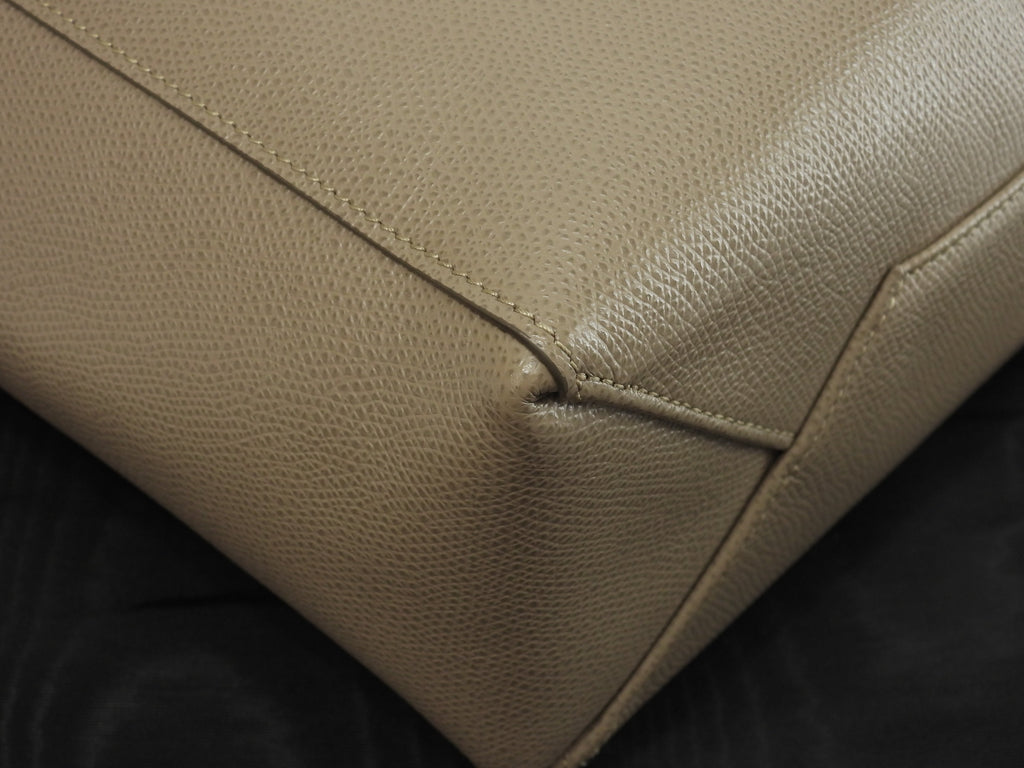 CELINE Cabas Small Vertical Borsa a mano in pelle grigia con tracolla Pochette @W-CU-8210