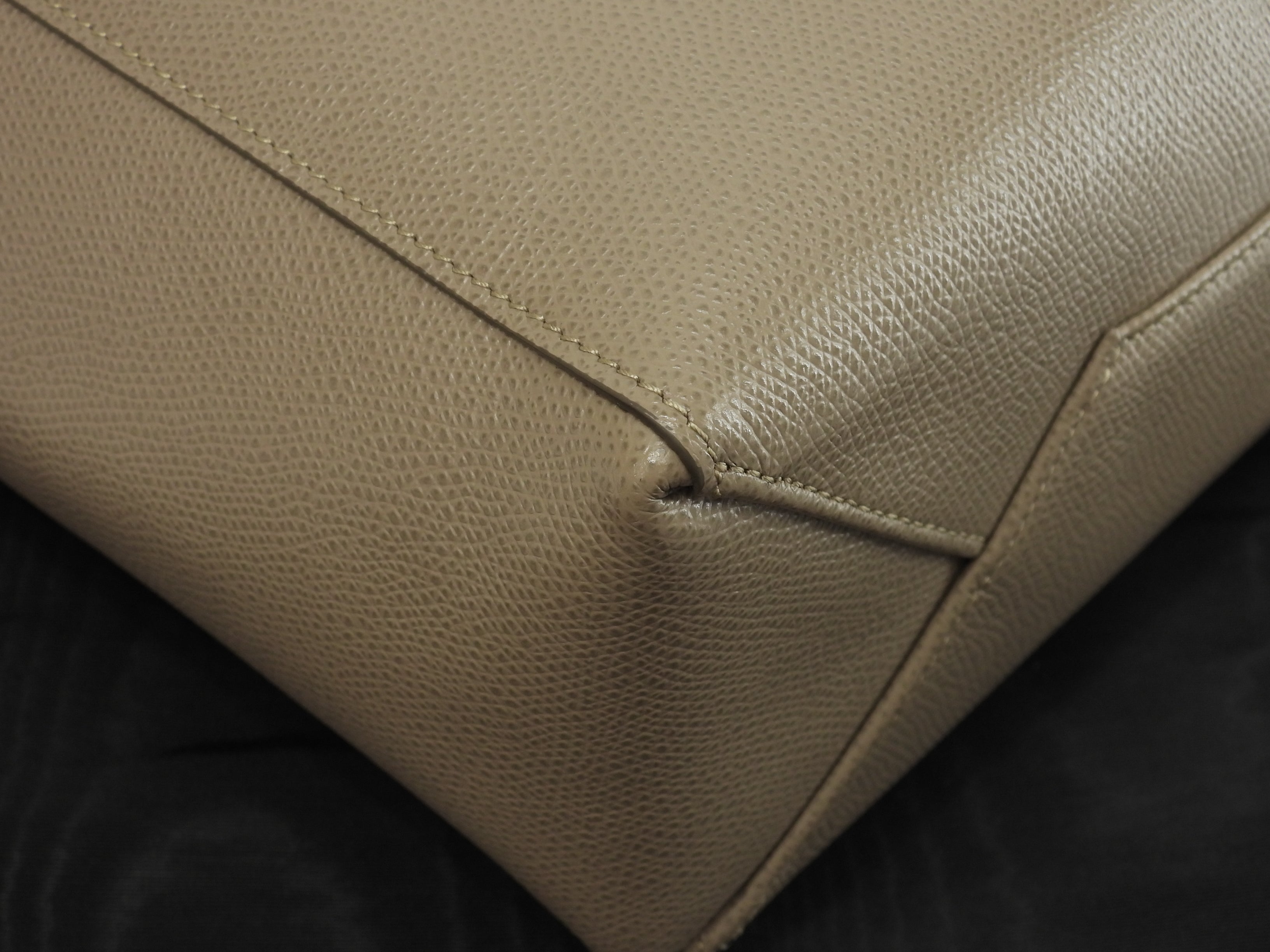 CELINE Cabas Small Vertical Borsa a mano in pelle grigia con tracolla Pochette @W-CU-8210