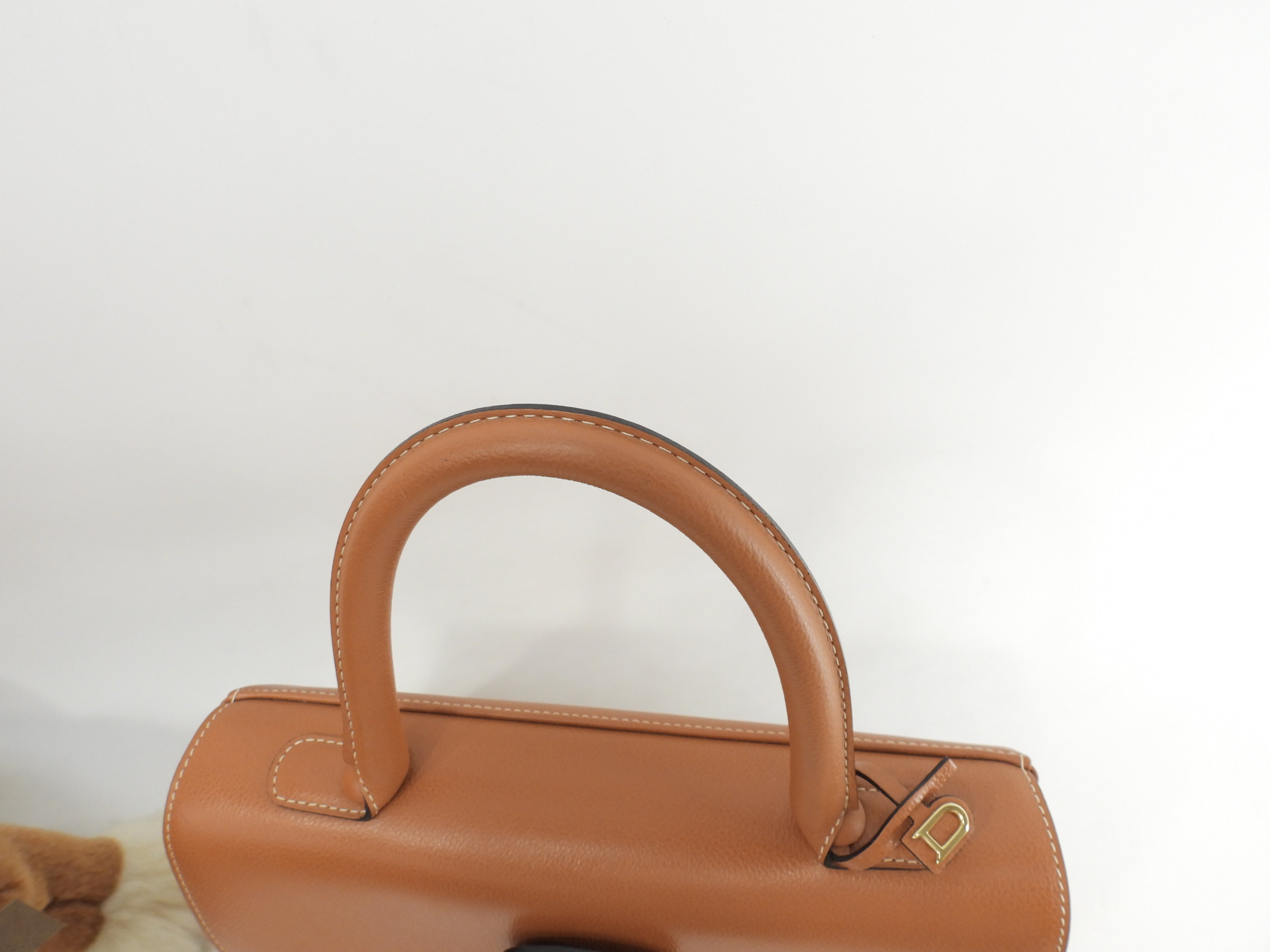 Delvaux Brillant MM Pelle Marrone Borsa a mano Top handle Ottime condizioni@ 323