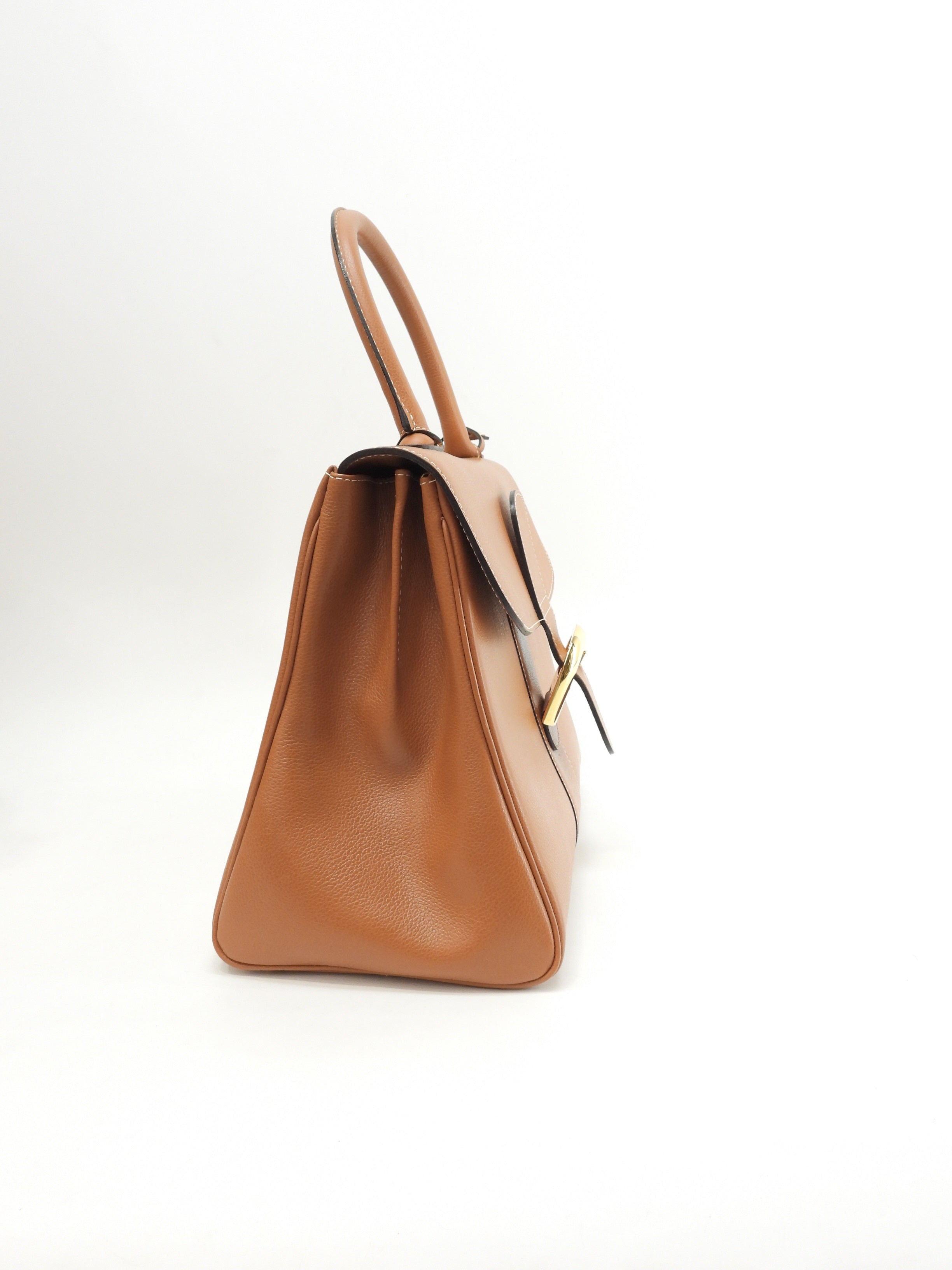 Delvaux Brillant MM Pelle Marrone Borsa a mano Top handle Ottime condizioni@ 323
