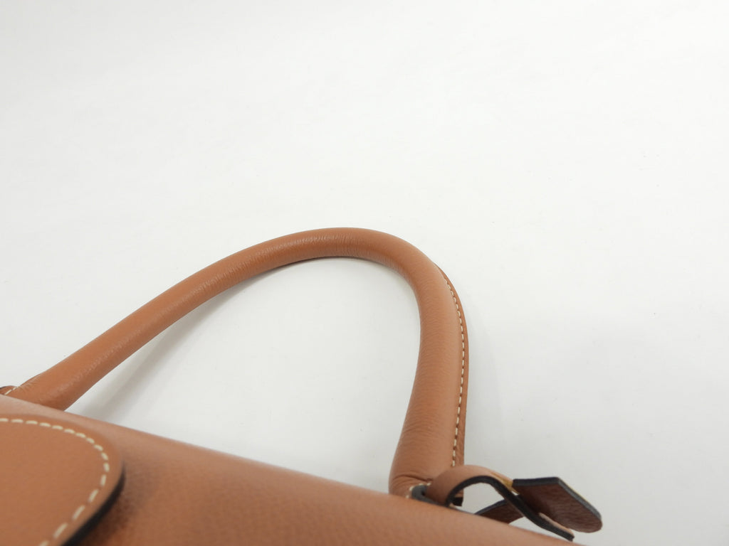 Delvaux Brillant MM Pelle Marrone Borsa a mano Top handle Ottime condizioni@ 323