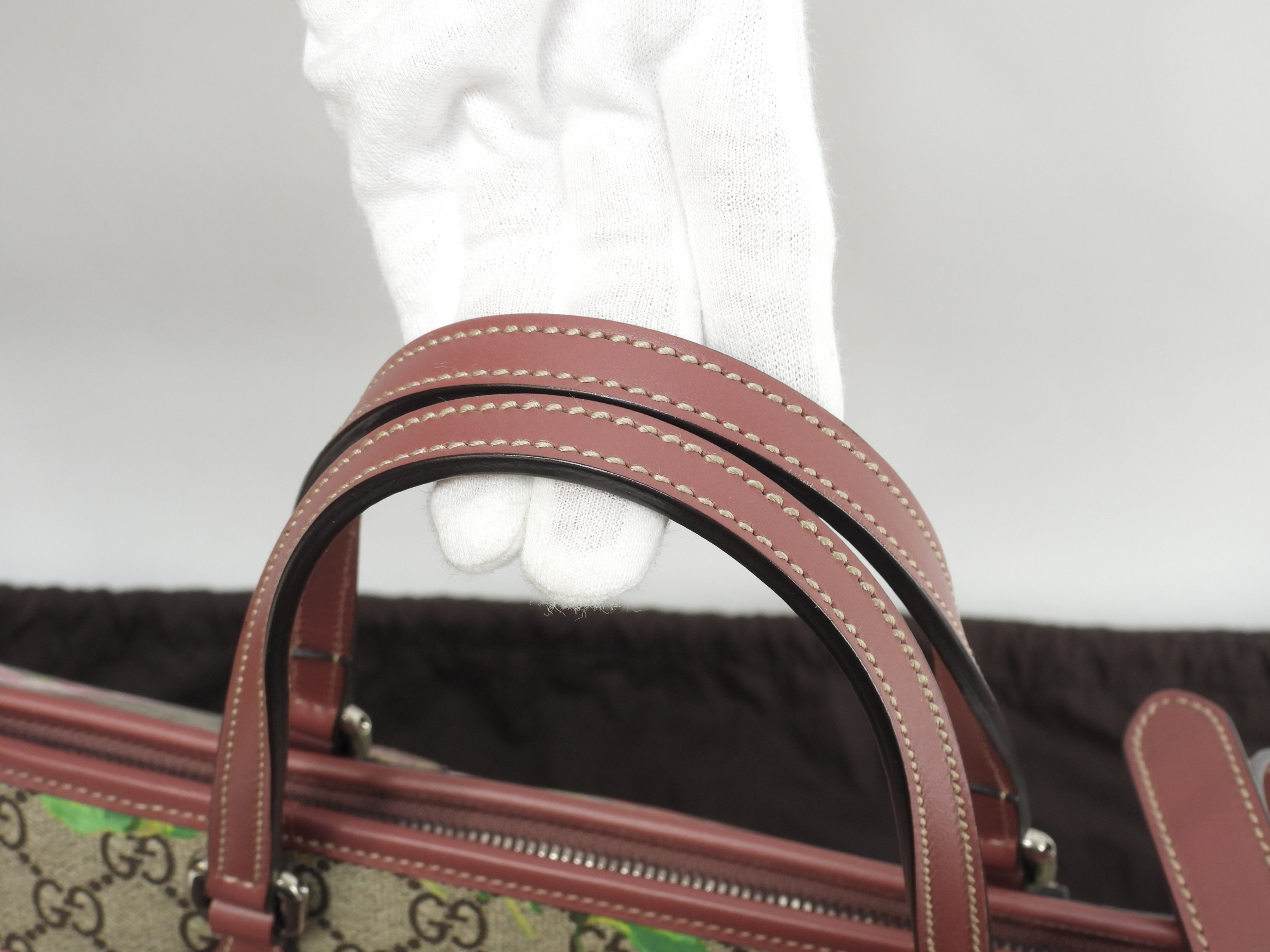 Borsa tote con manici Gucci Blooms Soft GG grigia floreale, in condizioni eccellenti@ 5
