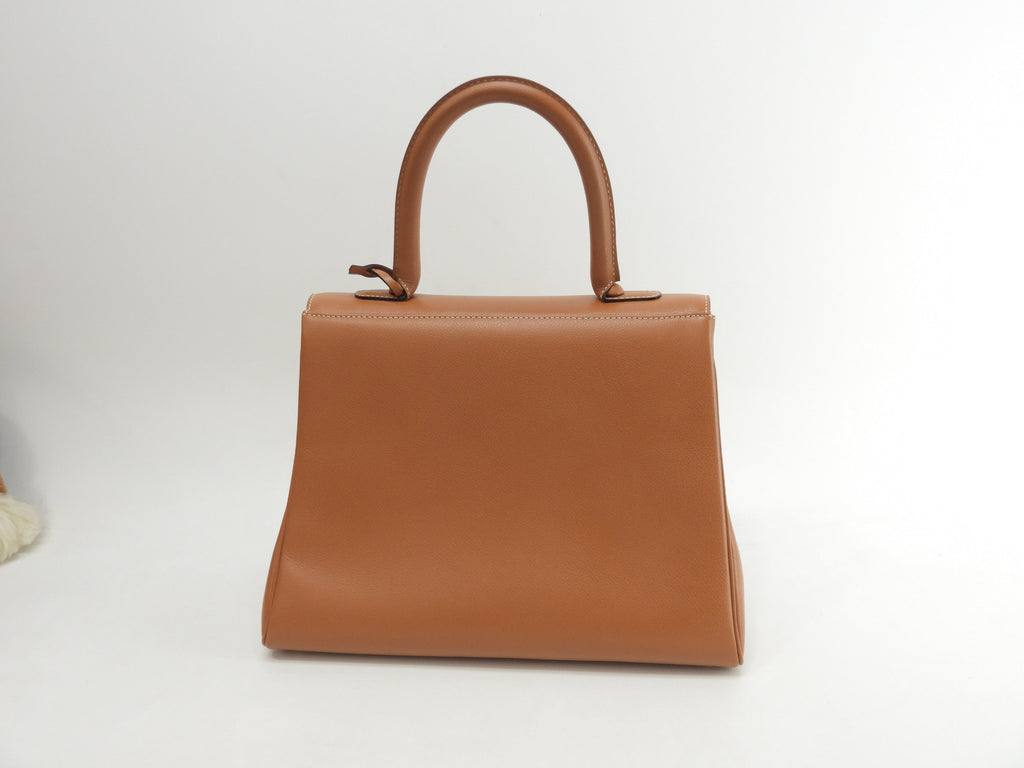 Delvaux Brillant MM Pelle Marrone Borsa a mano Top handle Ottime condizioni@ 323