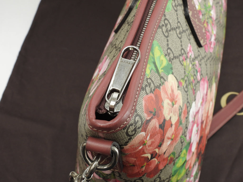 Borsa tote con manici Gucci Blooms Soft GG grigia floreale, in condizioni eccellenti@ 5