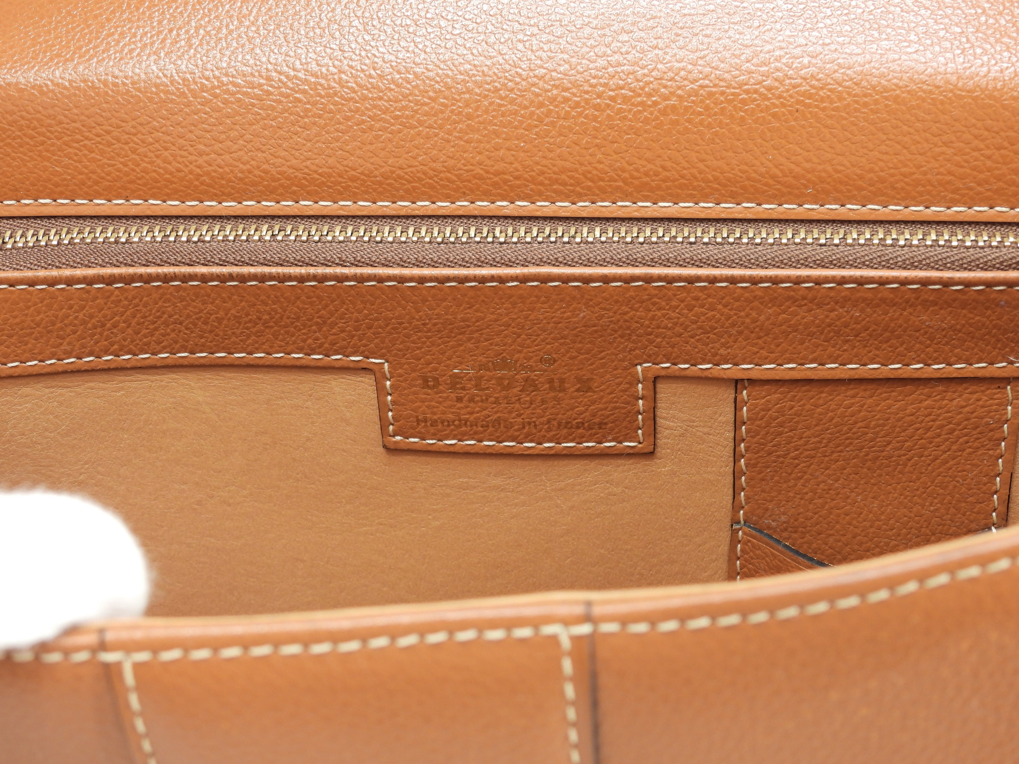 Delvaux Brillant MM Pelle Marrone Borsa a mano Top handle Ottime condizioni@ 323