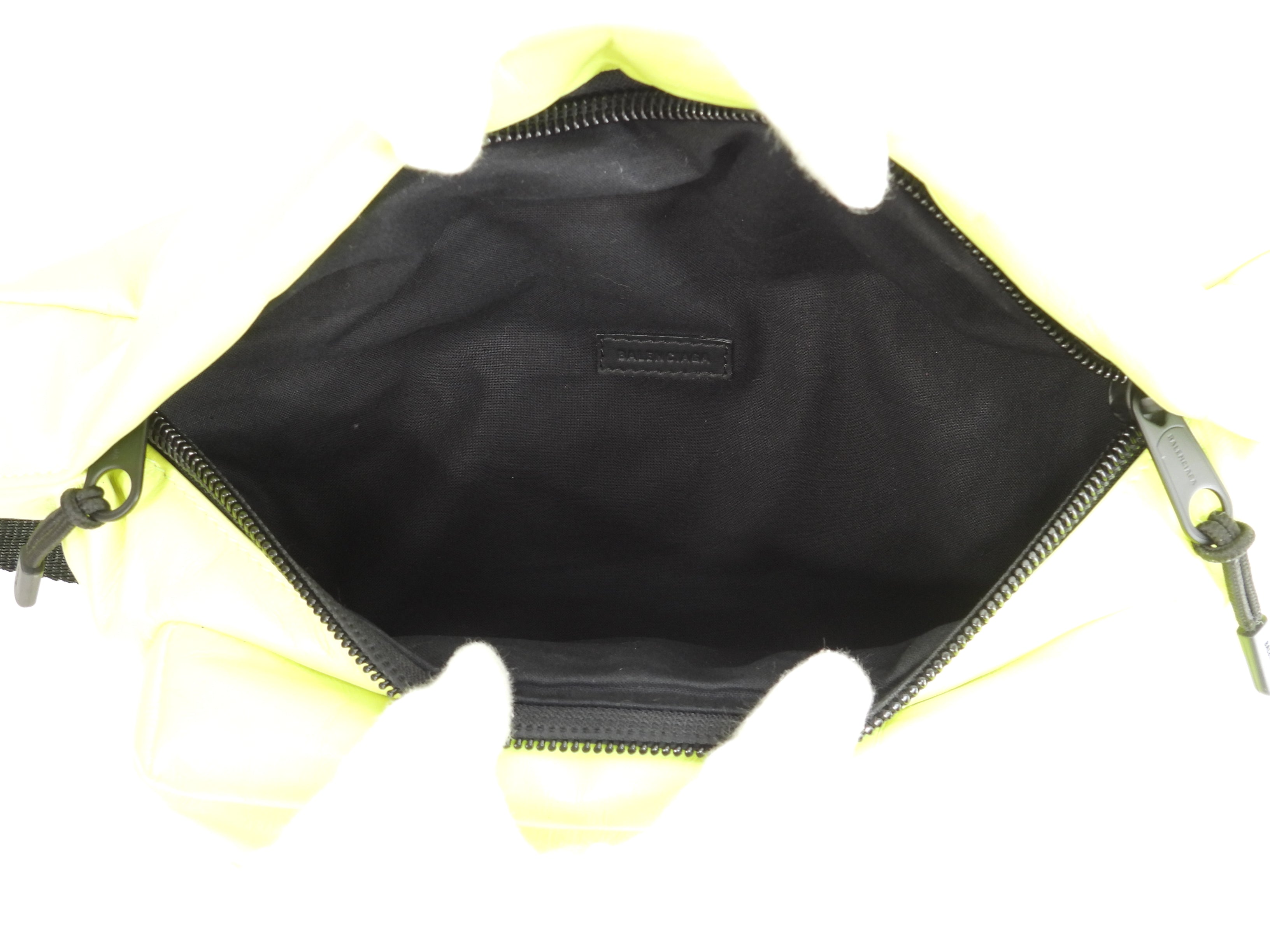 Balenciaga Borsa a cintura grande Every Day in pelle fluorescente gialla, borsa a tracolla @ 39