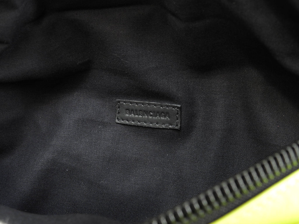 Balenciaga Borsa a cintura grande Every Day in pelle fluorescente gialla, borsa a tracolla @ 39