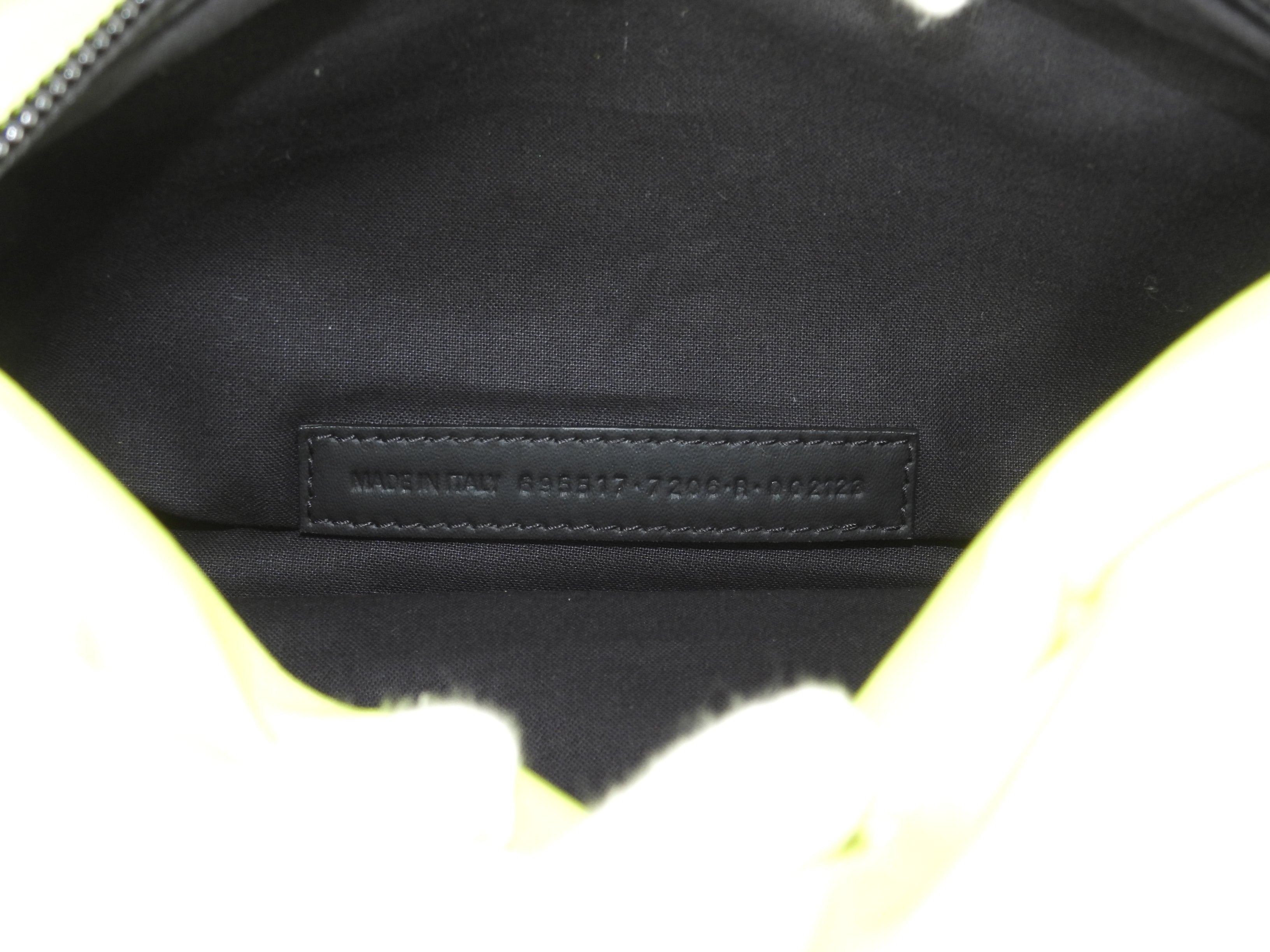 Balenciaga Borsa a cintura grande Every Day in pelle fluorescente gialla, borsa a tracolla @ 39