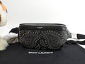 Saint Laurent marsupio City in pelle nera, edizione limitata, borsa a tracolla con borchie, condizioni eccellenti @ 1