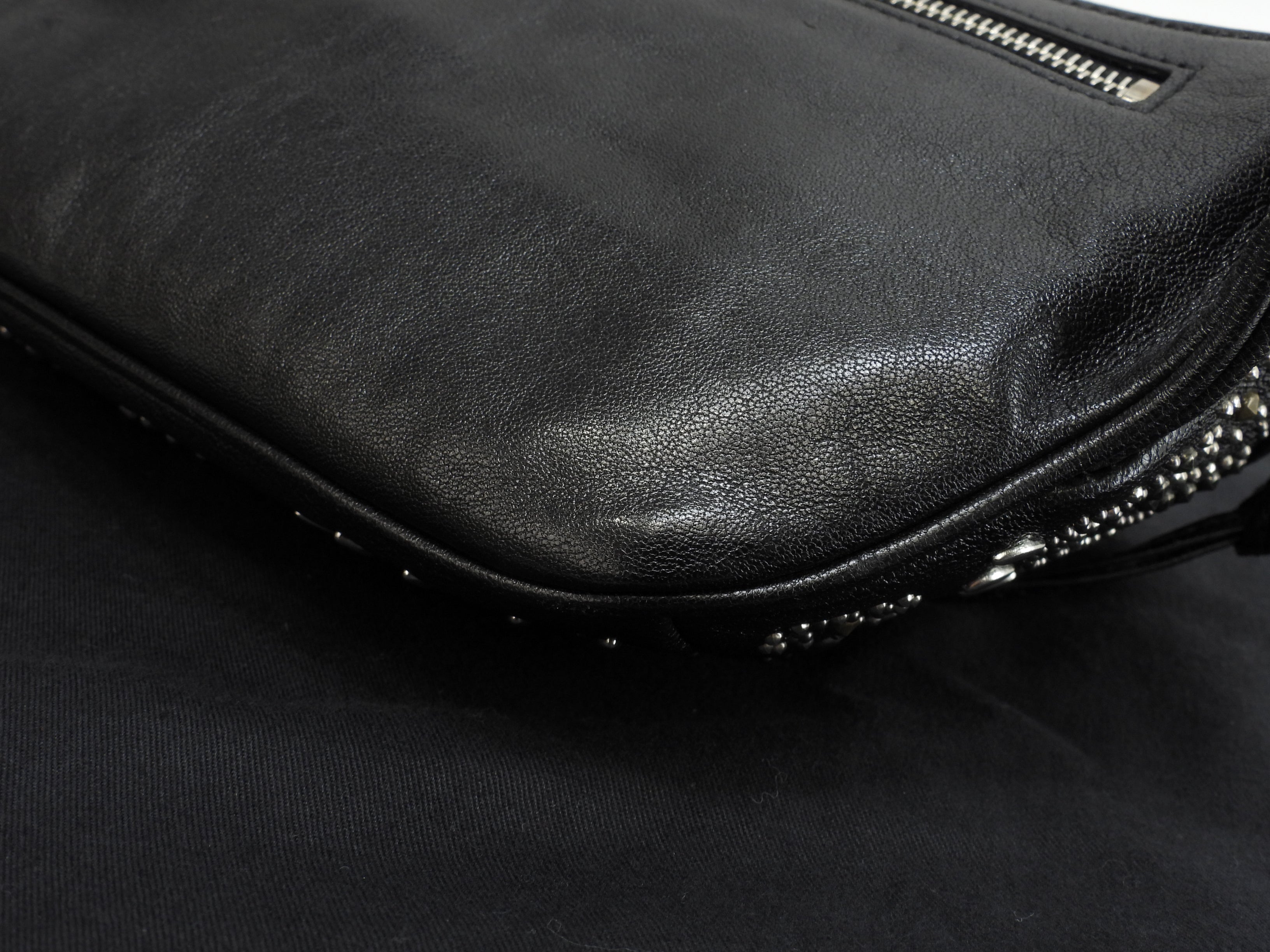 Saint Laurent marsupio City in pelle nera, edizione limitata, borsa a tracolla con borchie, condizioni eccellenti @ 1