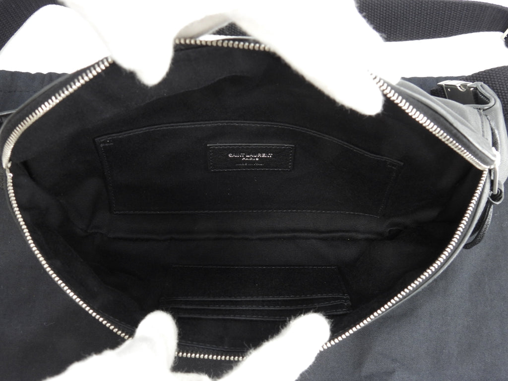 Saint Laurent marsupio City in pelle nera, edizione limitata, borsa a tracolla con borchie, condizioni eccellenti @ 1