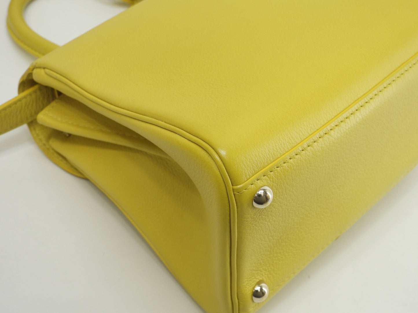 Delvaux Brillant Mini, pelle stampata, giallo, borsa a mano, pochette, borsa a tracolla@A04H