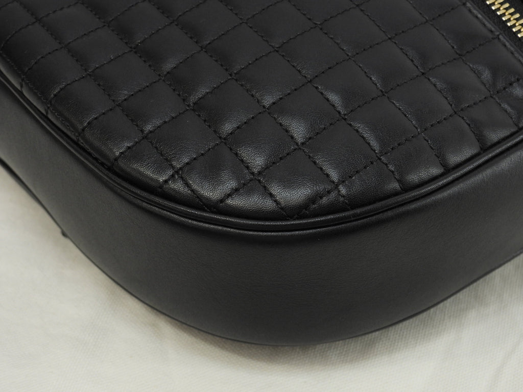 Celine Pochette C Charm in pelle trapuntata nera, borsa a tracolla, come nuova @S-AN-4188