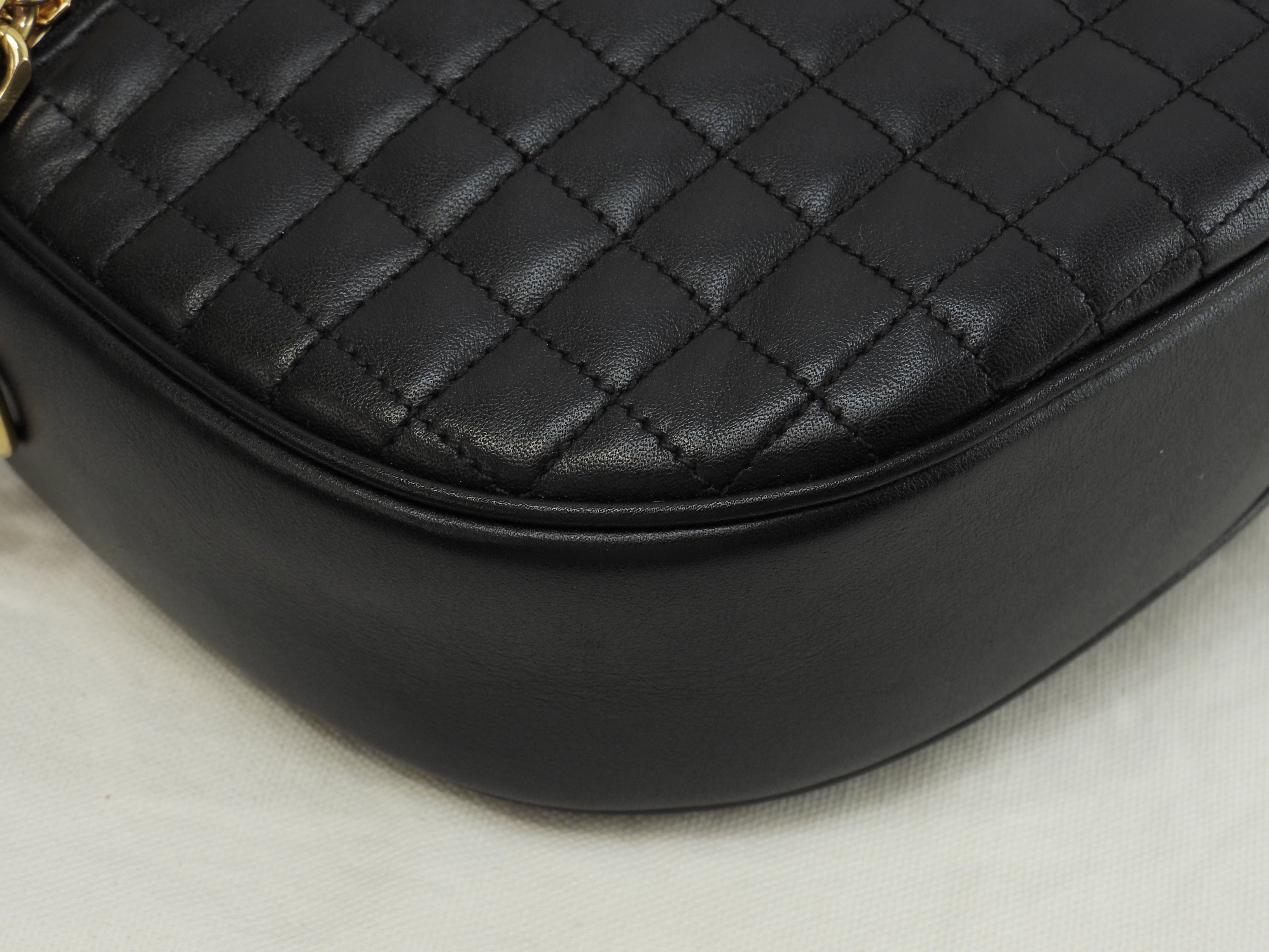 Celine Pochette C Charm in pelle trapuntata nera, borsa a tracolla, come nuova @S-AN-4188