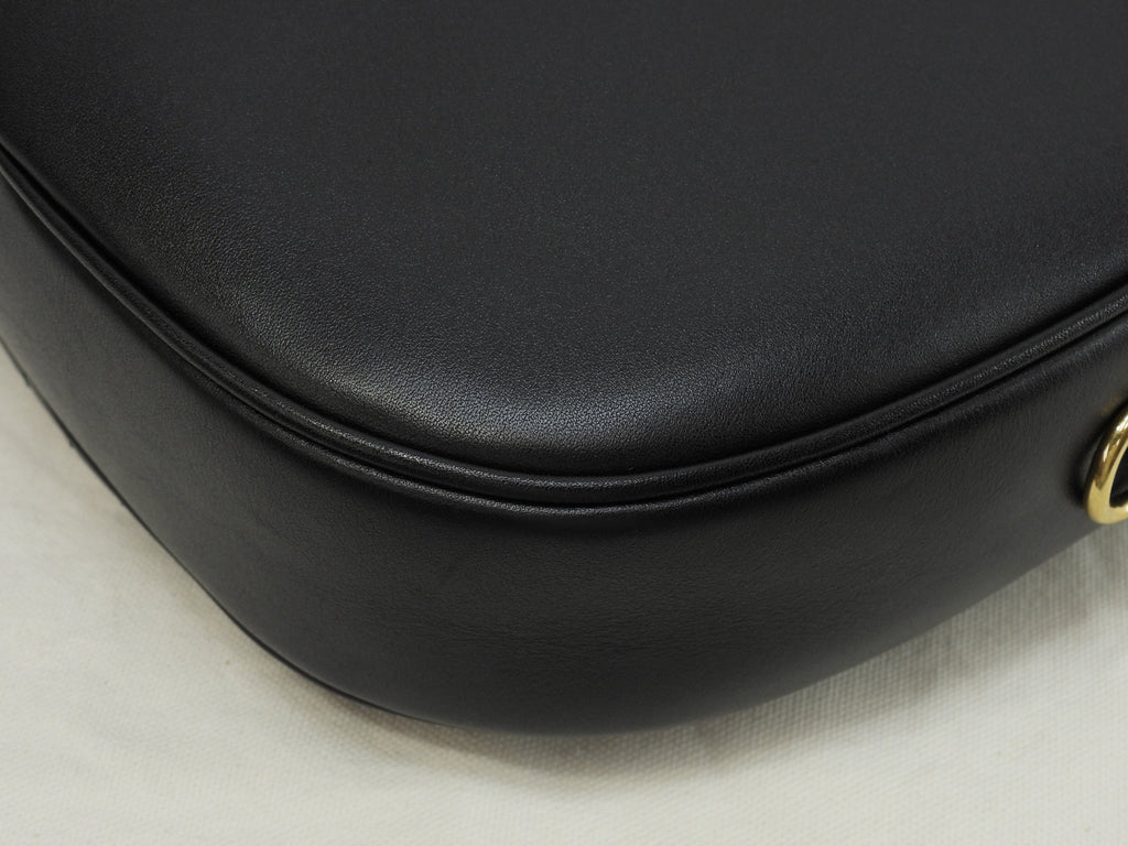 Celine Pochette C Charm in pelle trapuntata nera, borsa a tracolla, come nuova @S-AN-4188