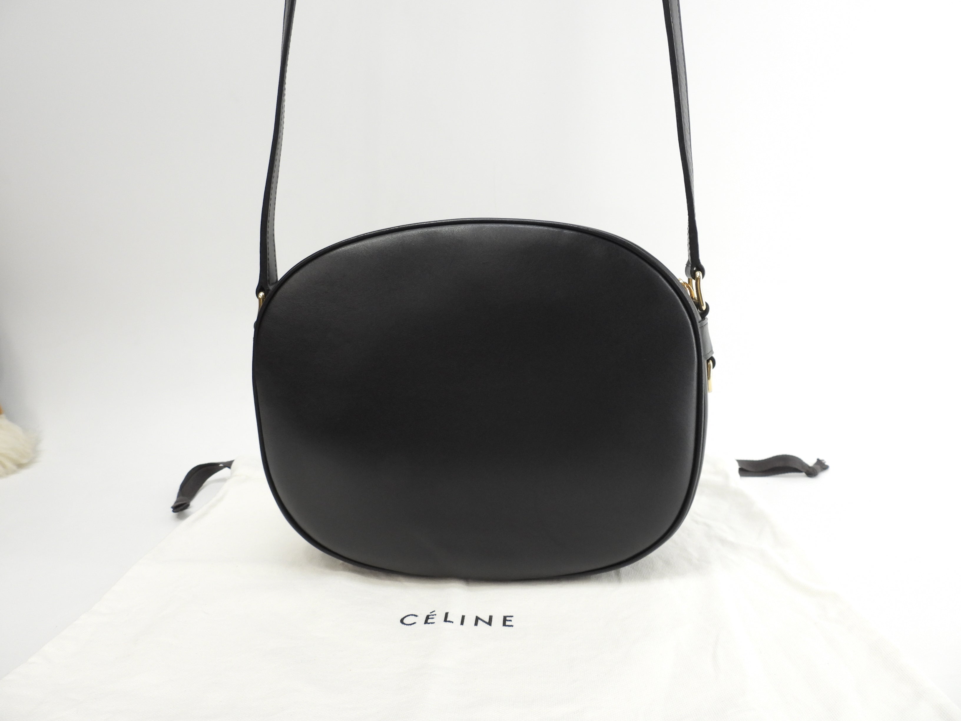 Celine Pochette C Charm in pelle trapuntata nera, borsa a tracolla, come nuova @S-AN-4188