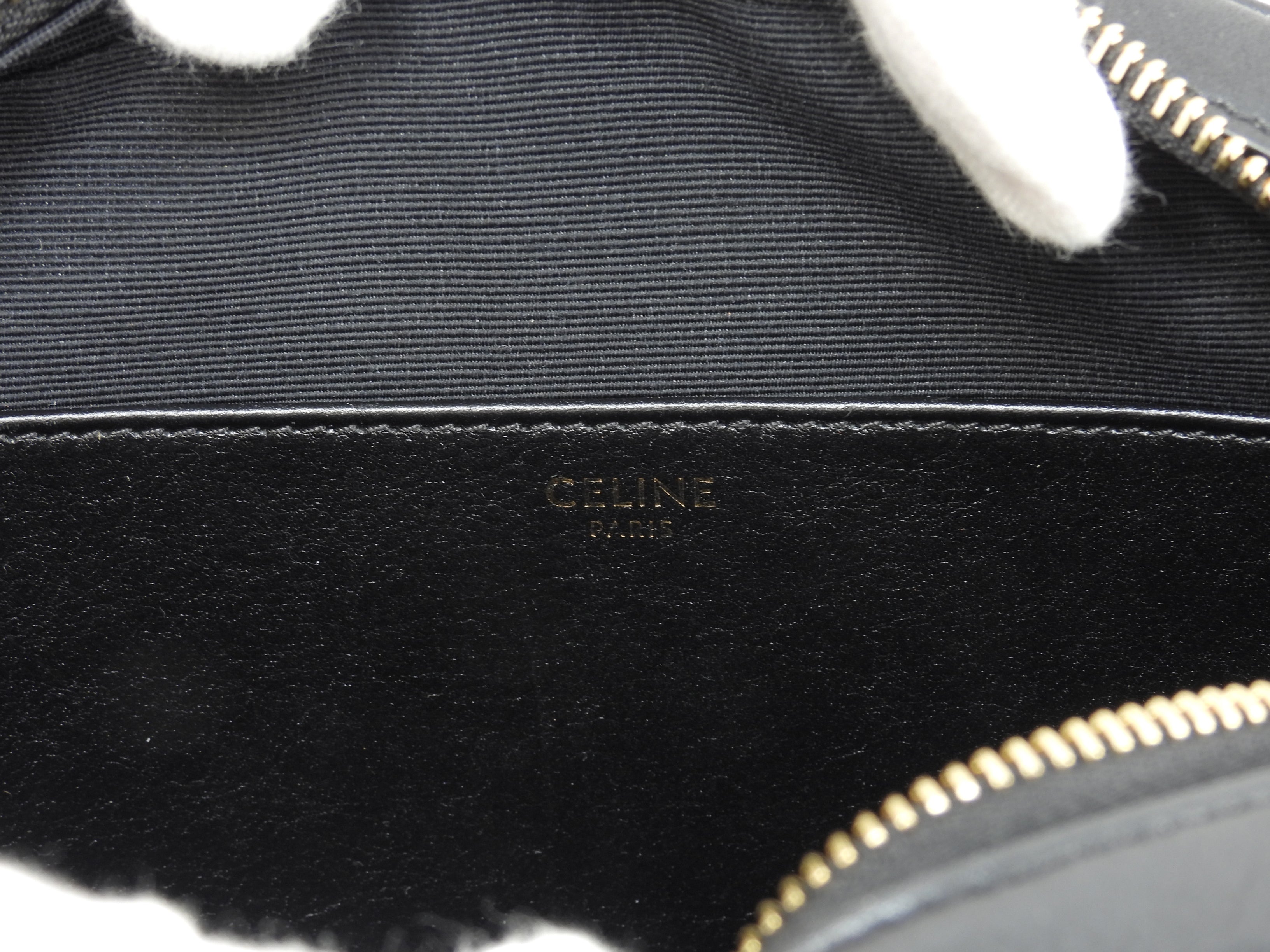 Celine Pochette C Charm in pelle trapuntata nera, borsa a tracolla, come nuova @S-AN-4188